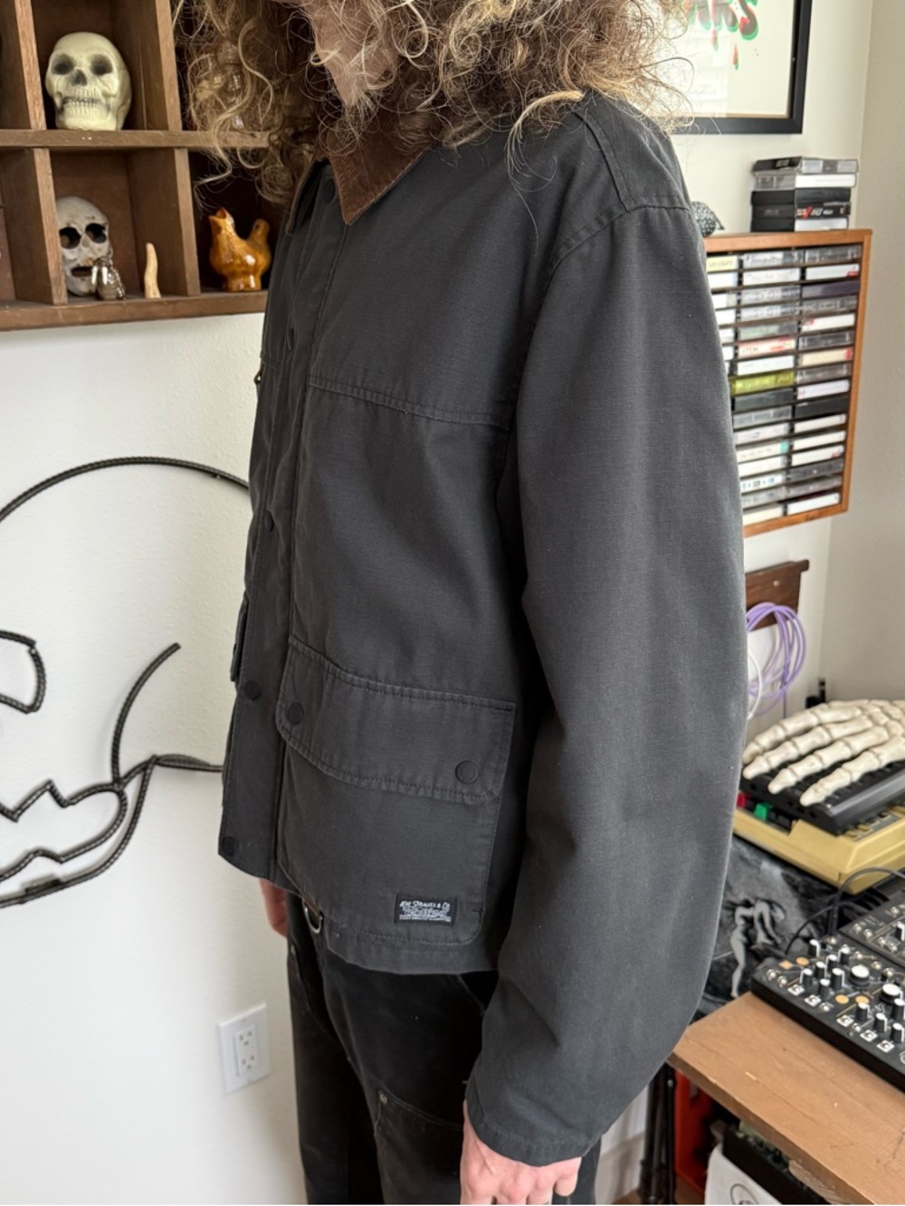 Levis Black Utility Fishing Jacket  ~ Size Medium - Picture 4 of 9